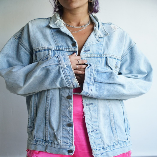 The 90s Acid Wash Trucker Jacket