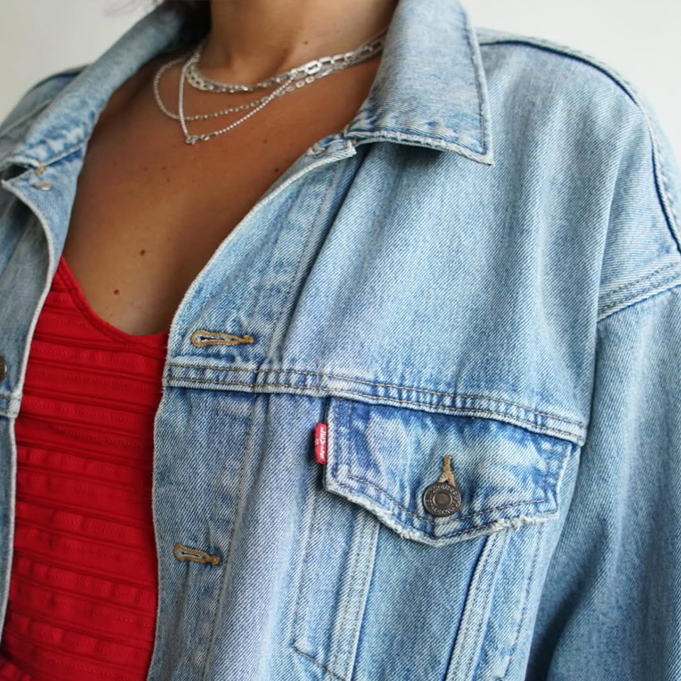 The 90s Acid Wash Trucker Jacket