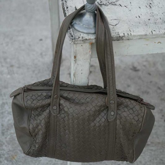 The Olive Weave Mini Duffle